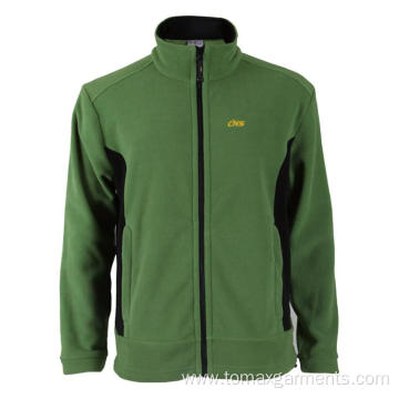 100% polyester green Fleece Jacket